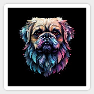 A Teal, Pink, Purple And Yellow Dog Sticker
